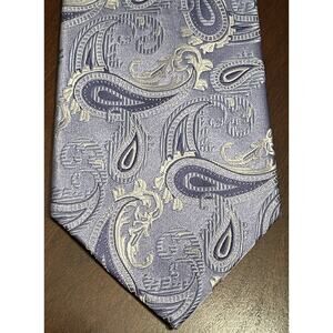 Stafford Essentials Blue Gray 100% Silk Men’s Neck Tie Made In China